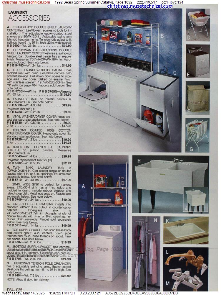 1992 Sears Spring Summer Catalog, Page 1032