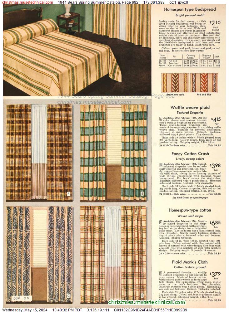 1944 Sears Spring Summer Catalog, Page 682