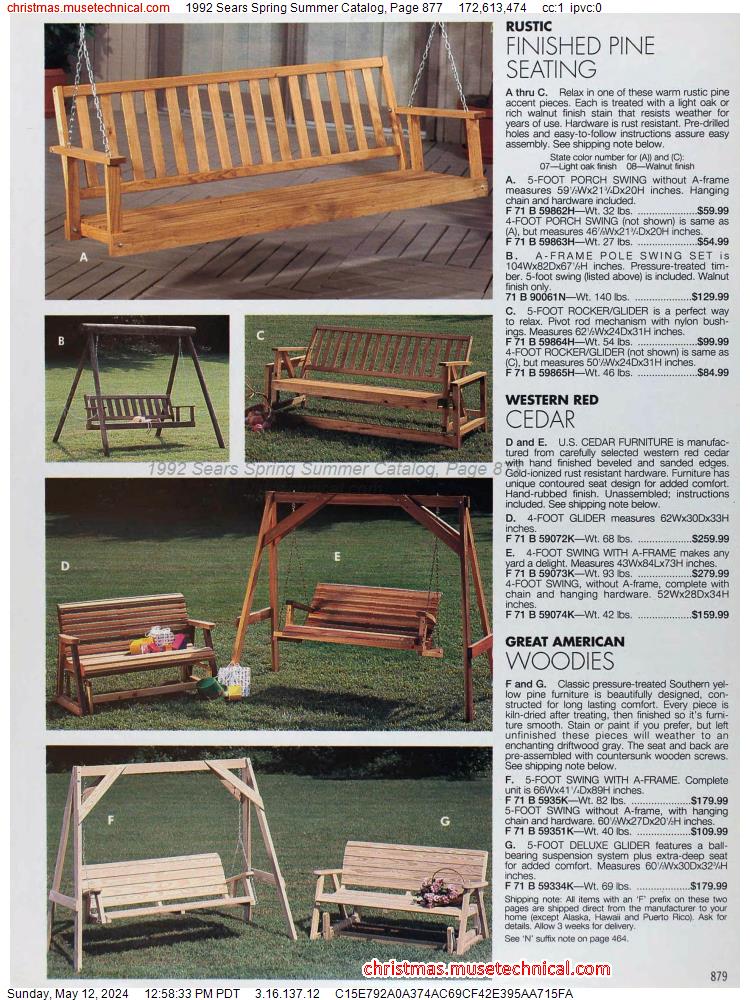 1992 Sears Spring Summer Catalog, Page 877