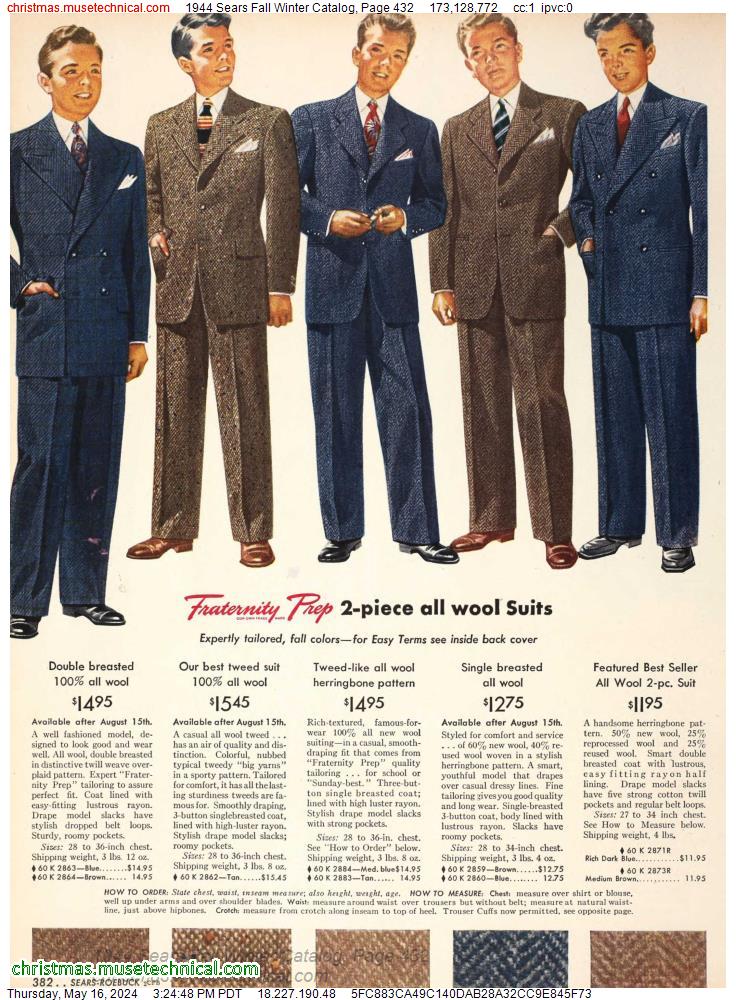 1944 Sears Fall Winter Catalog, Page 432