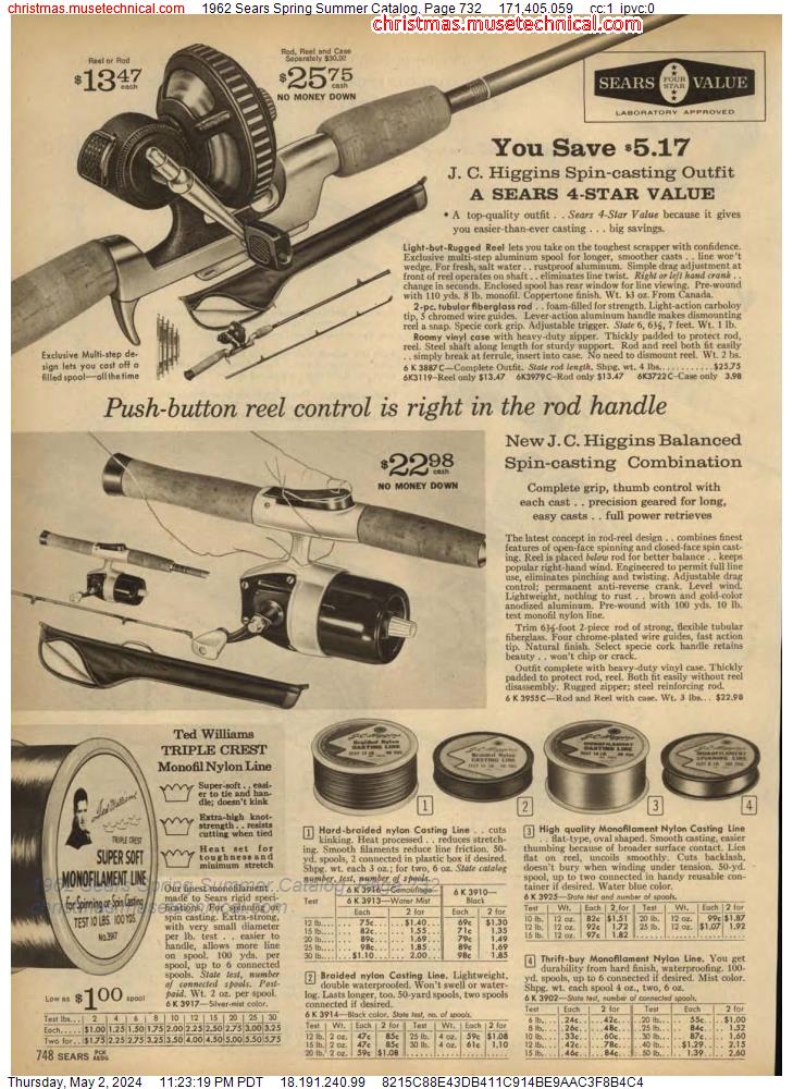 1962 Sears Spring Summer Catalog, Page 732