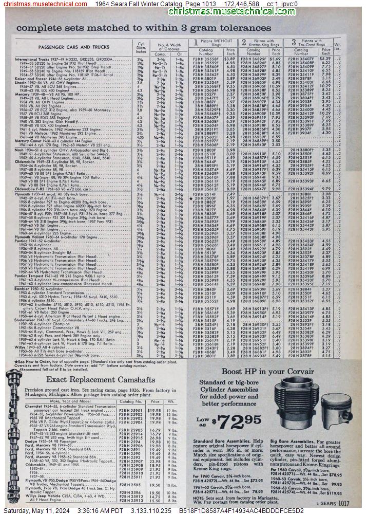 1964 Sears Fall Winter Catalog, Page 1013