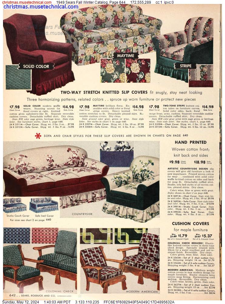 1949 Sears Fall Winter Catalog, Page 644
