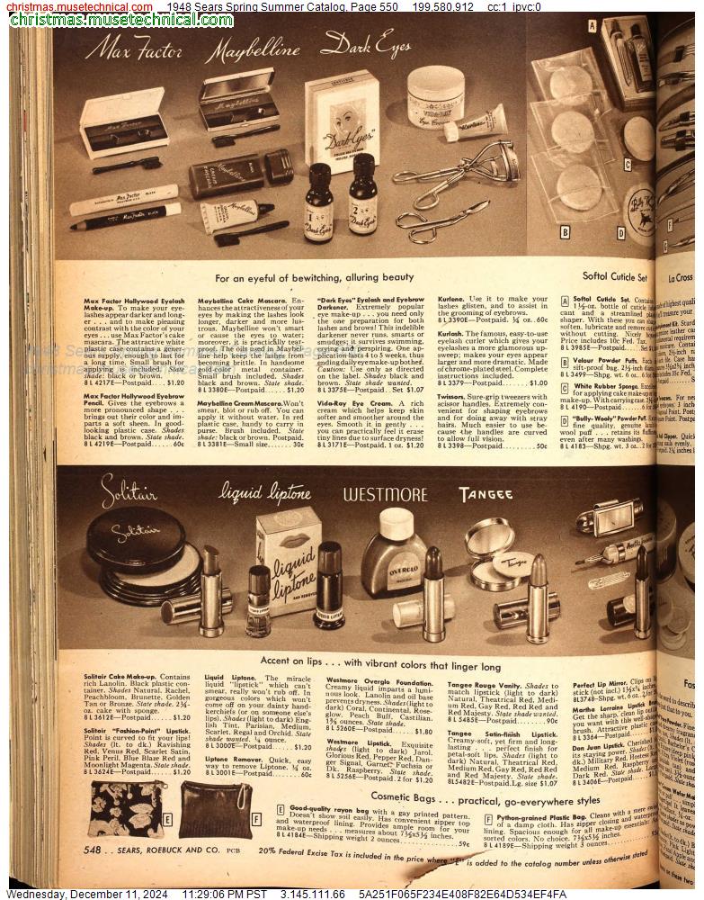 1948 Sears Spring Summer Catalog, Page 550