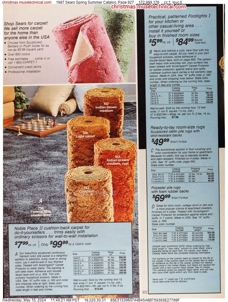 1987 Sears Spring Summer Catalog, Page 827