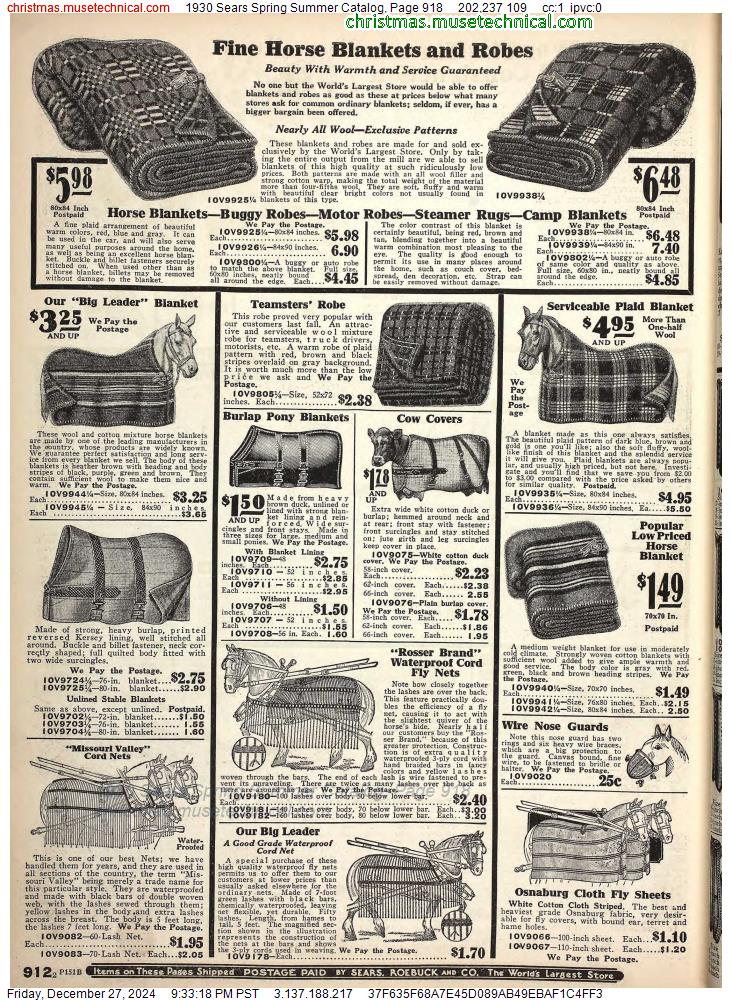 1930 Sears Spring Summer Catalog, Page 918