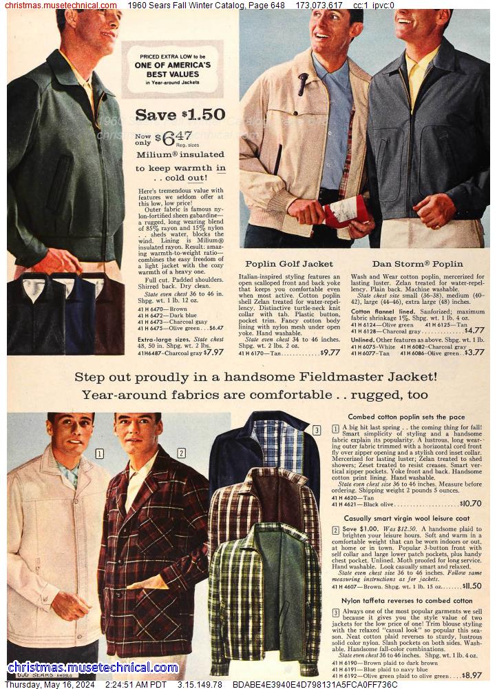 1960 Sears Fall Winter Catalog, Page 648