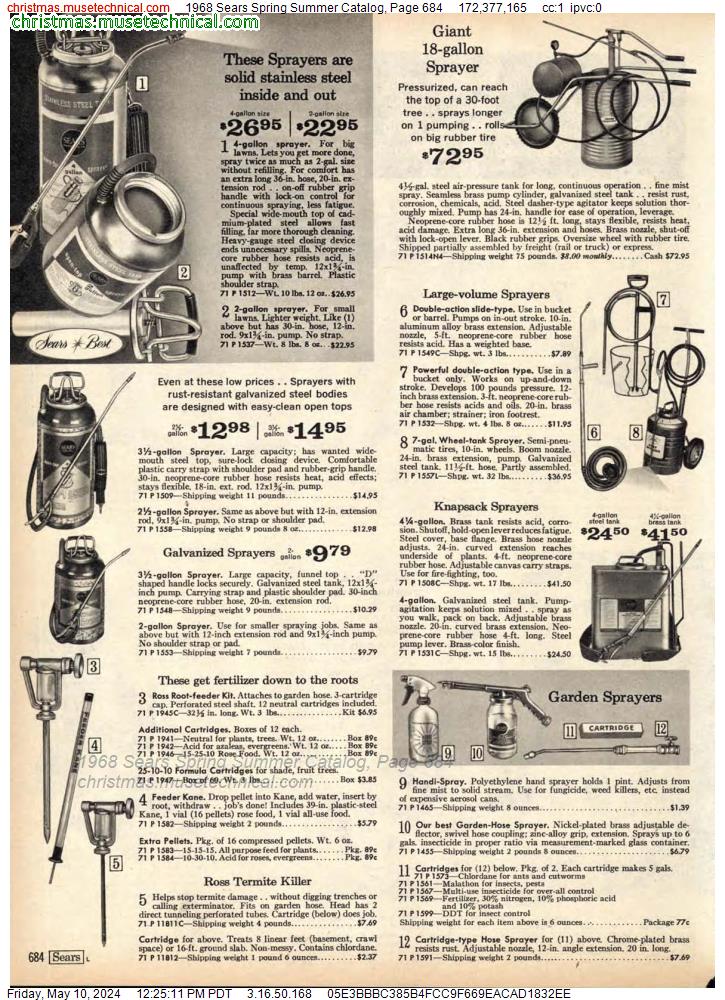 1968 Sears Spring Summer Catalog, Page 684
