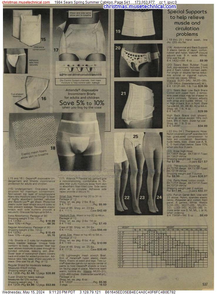 1984 Sears Spring Summer Catalog, Page 541