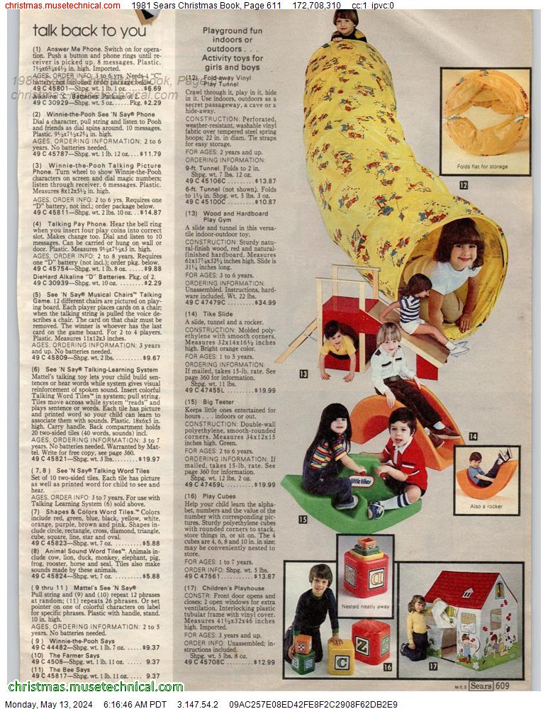 1981 Sears Christmas Book, Page 611