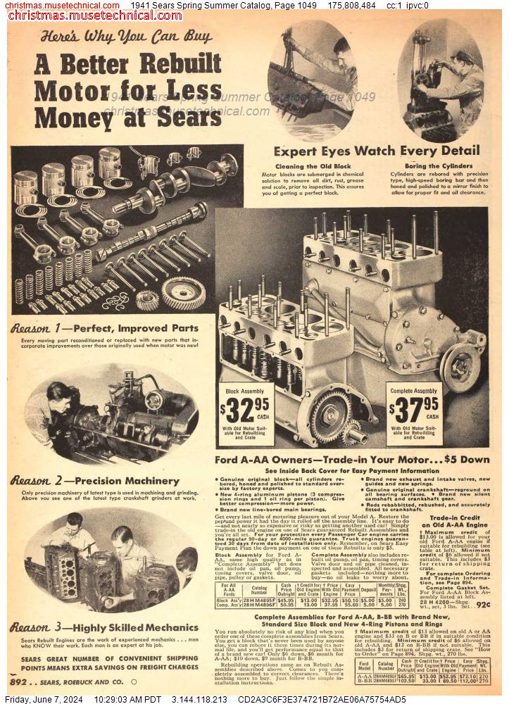 1941 Sears Spring Summer Catalog, Page 1049