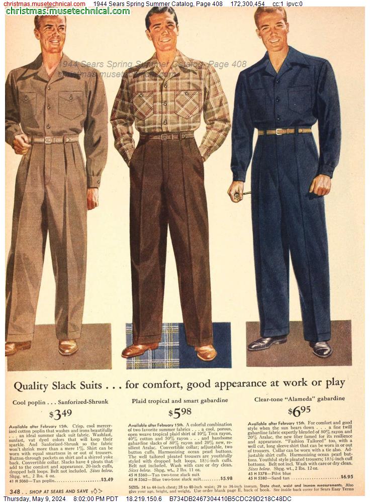 1944 Sears Spring Summer Catalog, Page 408