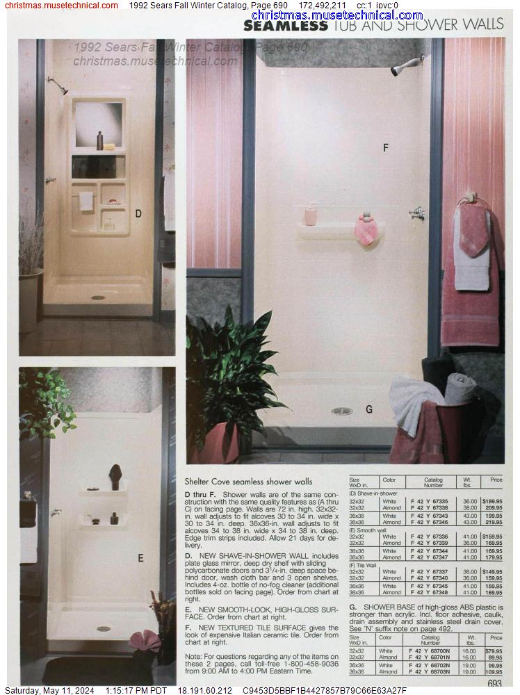1992 Sears Fall Winter Catalog, Page 690