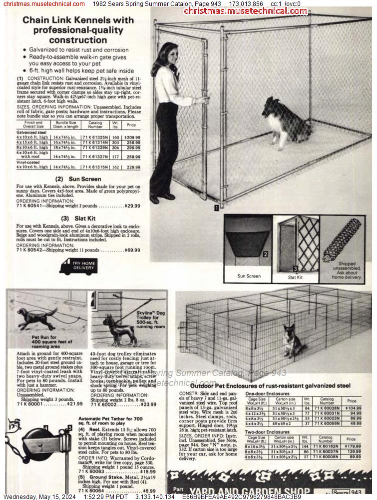 1982 Sears Spring Summer Catalog, Page 943