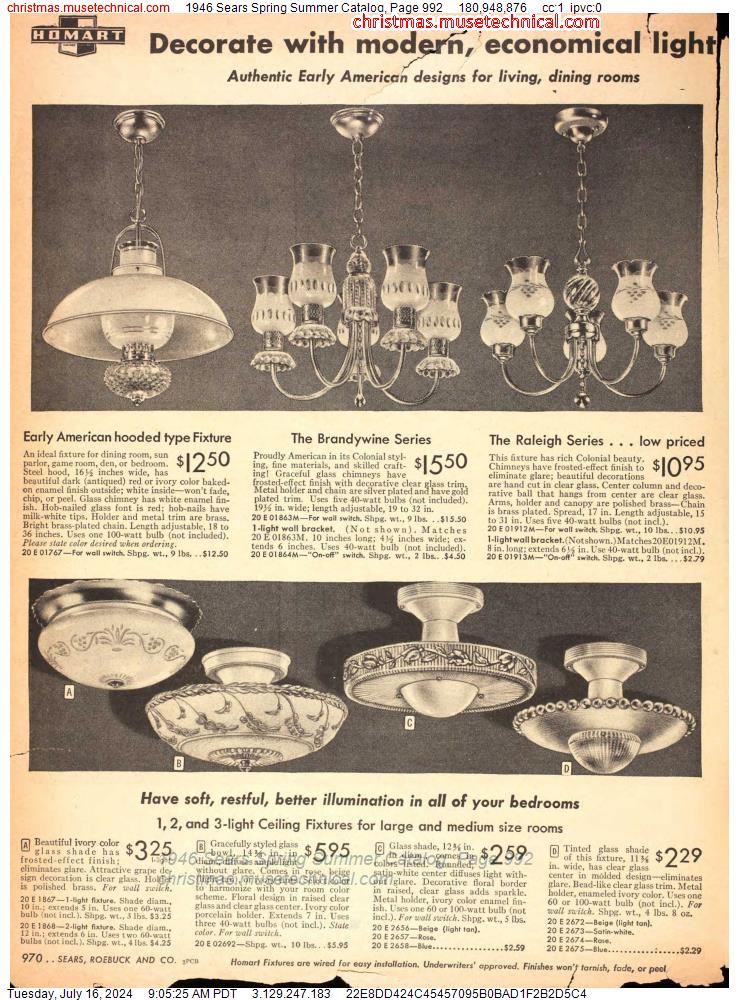 1946 Sears Spring Summer Catalog, Page 992