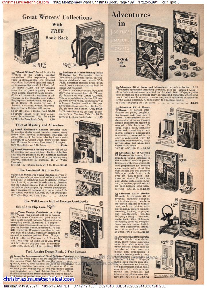 1962 Montgomery Ward Christmas Book, Page 189