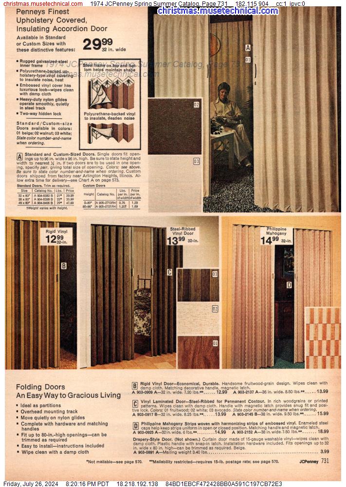 1974 JCPenney Spring Summer Catalog, Page 731