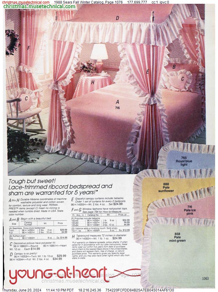 1988 Sears Fall Winter Catalog, Page 1076