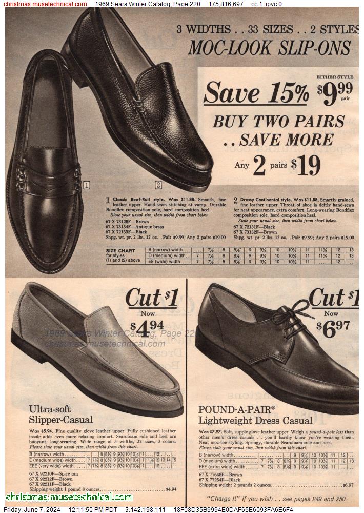 1969 Sears Winter Catalog, Page 220