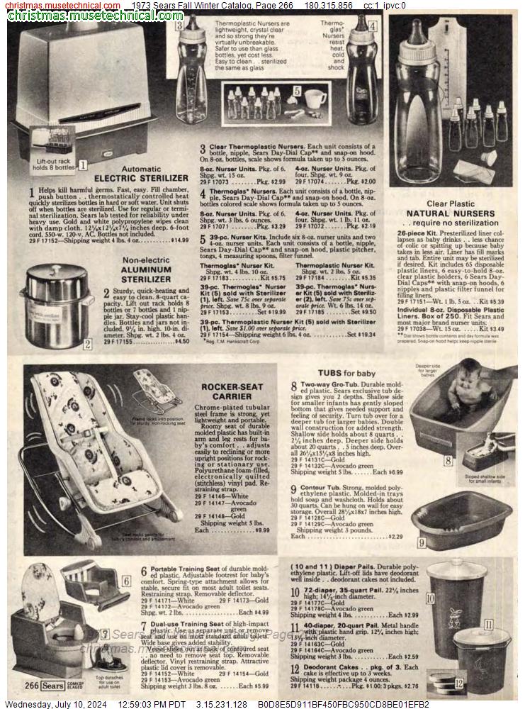 1973 Sears Fall Winter Catalog, Page 266