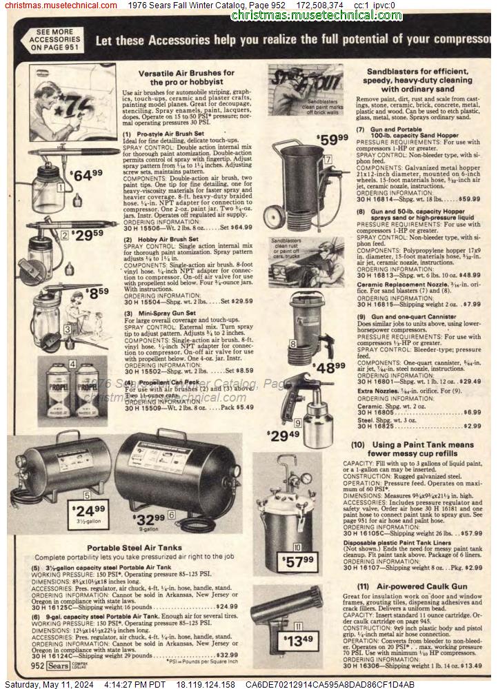1976 Sears Fall Winter Catalog, Page 952