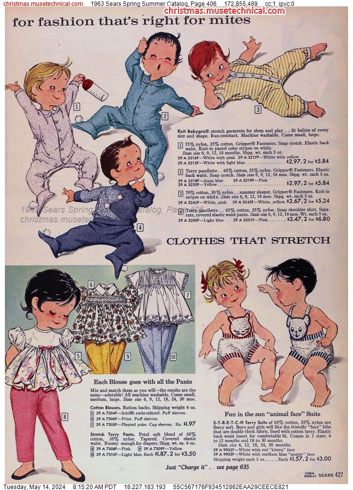 1963 Sears Spring Summer Catalog, Page 406