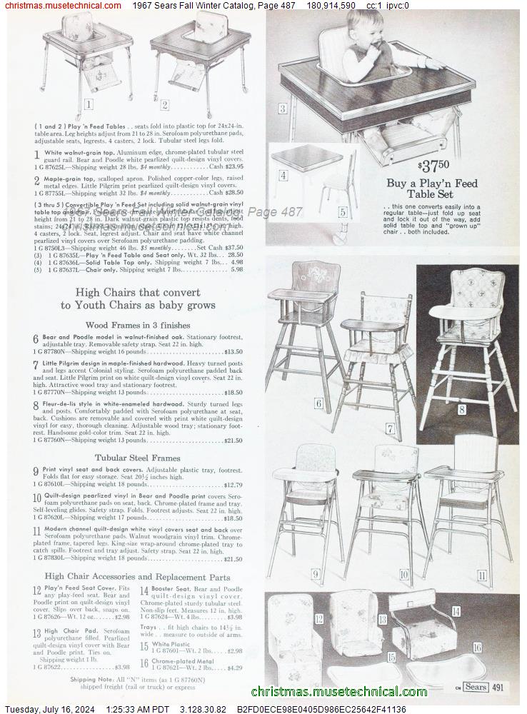 1967 Sears Fall Winter Catalog, Page 487