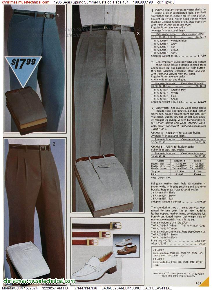 1985 Sears Spring Summer Catalog, Page 454