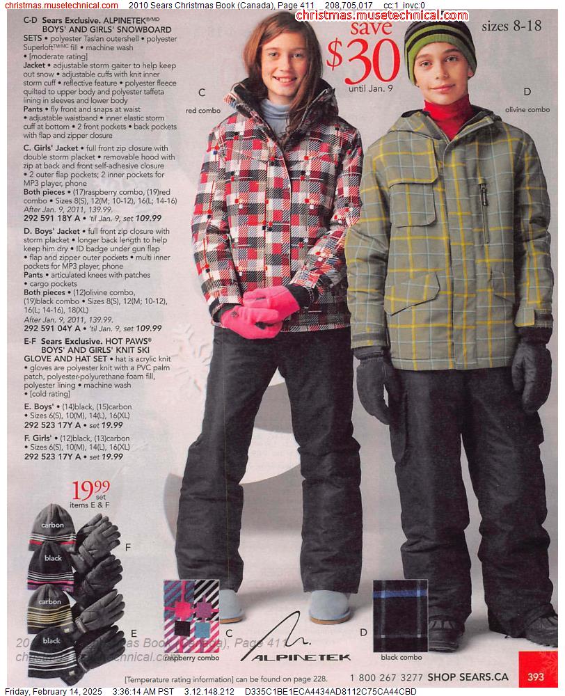 2010 Sears Christmas Book (Canada), Page 411