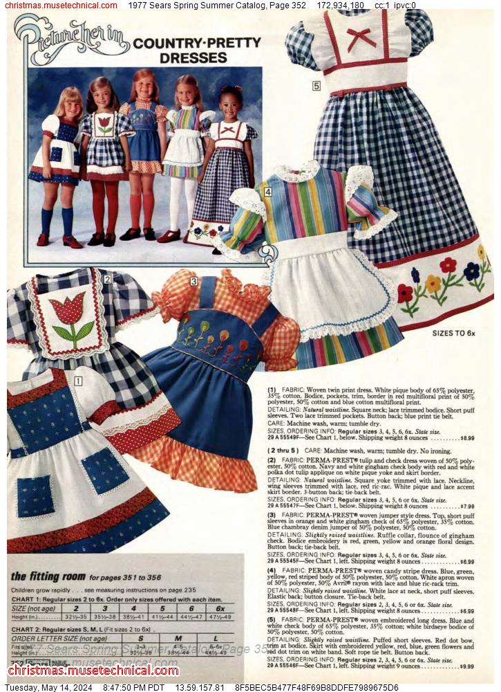 1977 Sears Spring Summer Catalog, Page 352