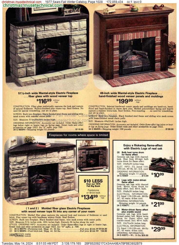 1977 Sears Fall Winter Catalog, Page 1028