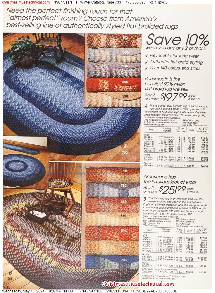1987 Sears Fall Winter Catalog, Page 733