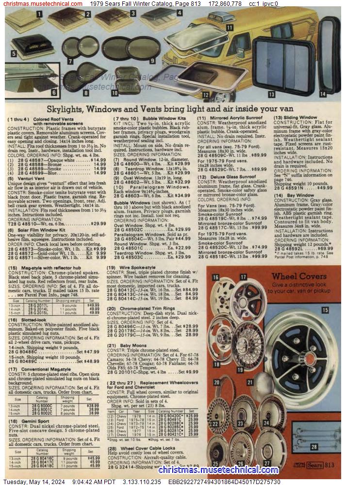 1979 Sears Fall Winter Catalog, Page 813