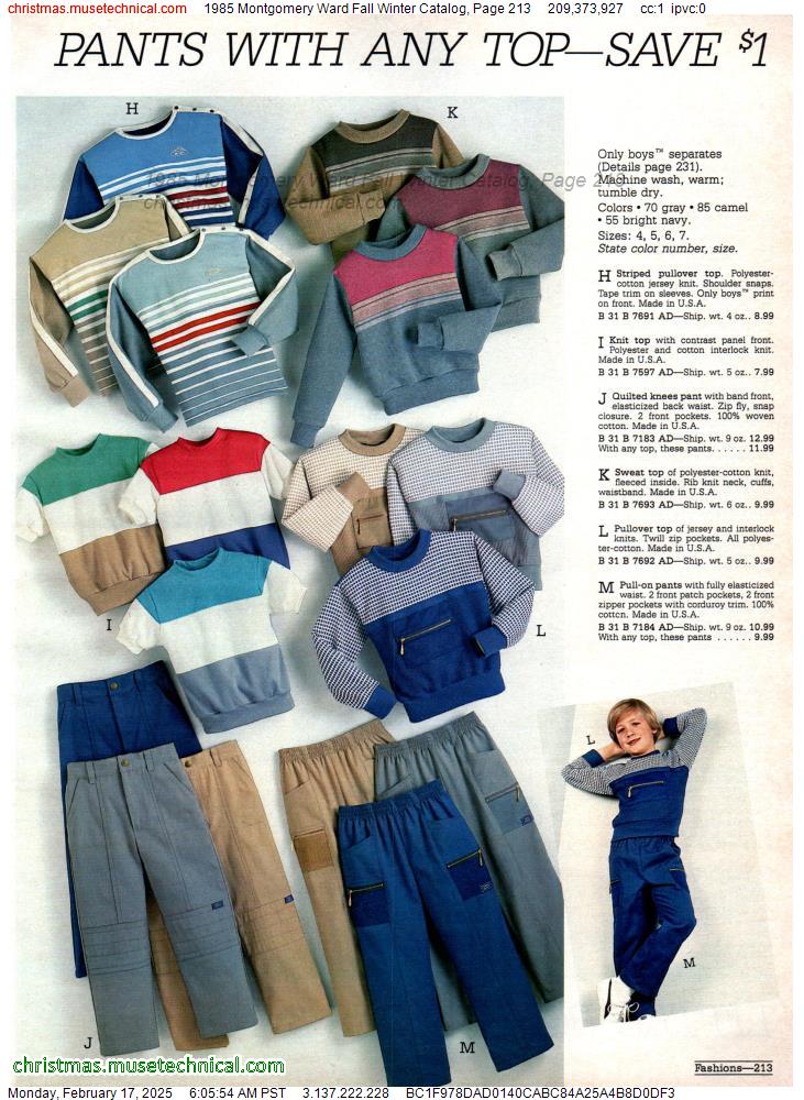 1985 Montgomery Ward Fall Winter Catalog, Page 213