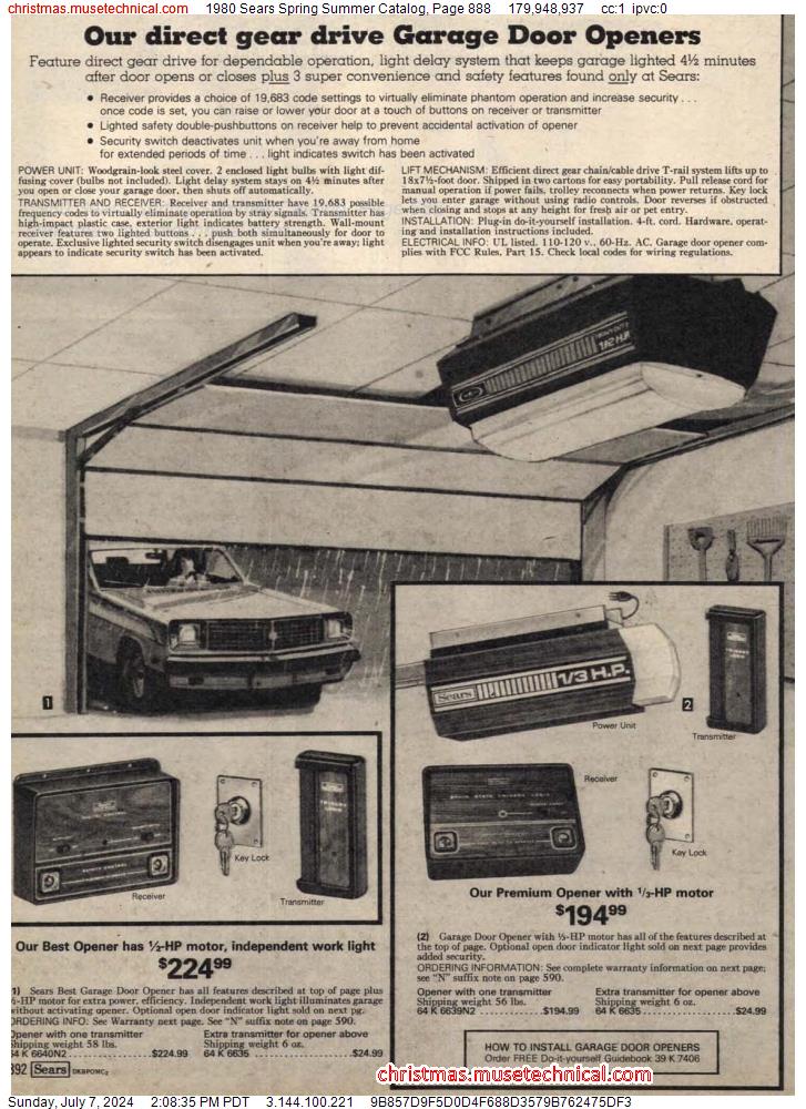 1980 Sears Spring Summer Catalog, Page 888