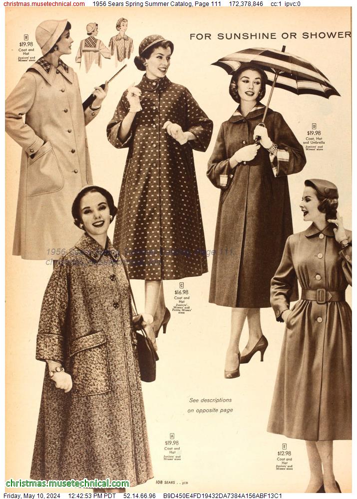 1956 Sears Spring Summer Catalog, Page 111