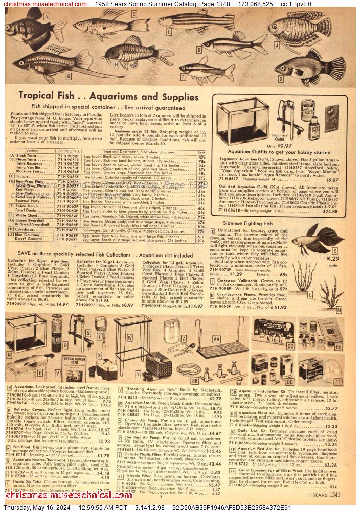 1958 Sears Spring Summer Catalog, Page 1348