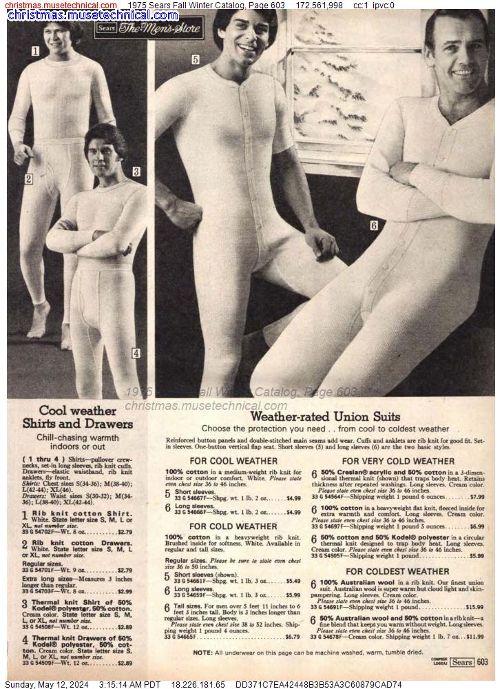 1975 Sears Fall Winter Catalog, Page 603