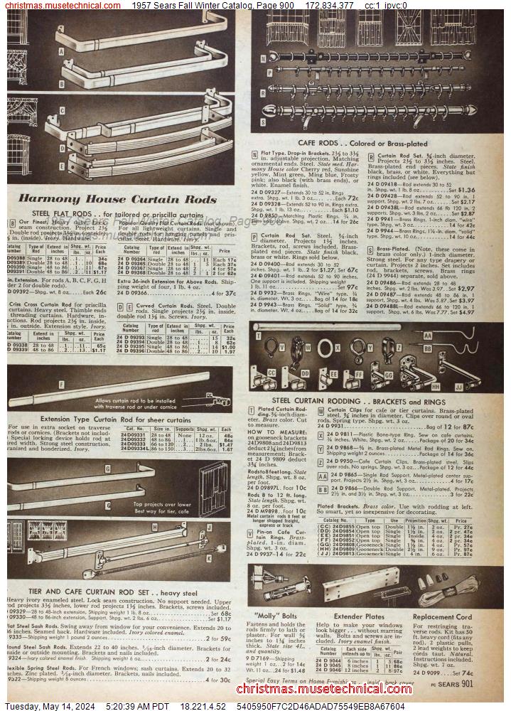 1957 Sears Fall Winter Catalog, Page 900