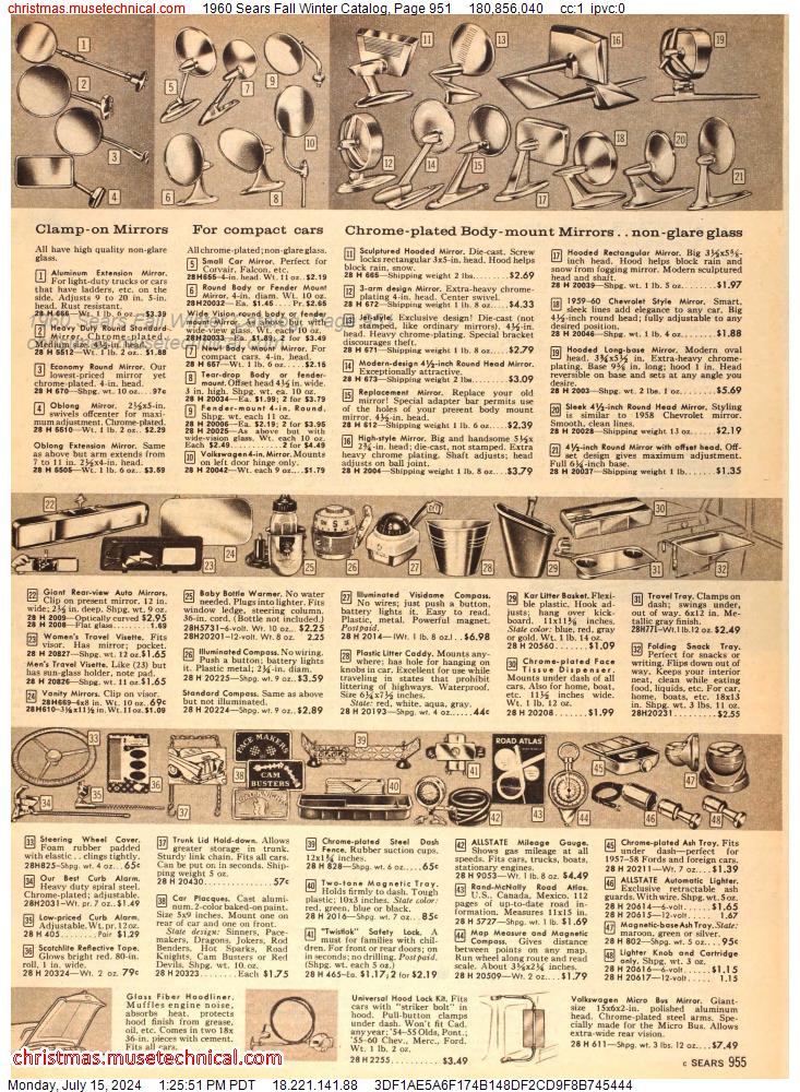 1960 Sears Fall Winter Catalog, Page 951