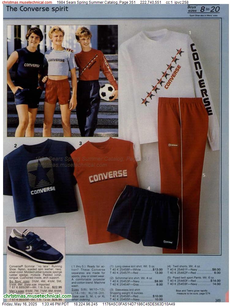 1984 Sears Spring Summer Catalog, Page 351