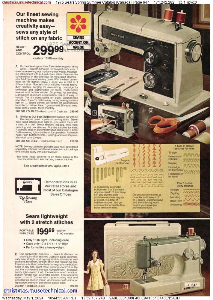 1975 Sears Spring Summer Catalog (Canada), Page 647