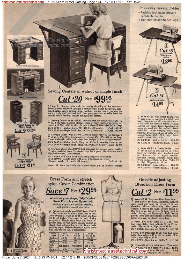1969 Sears Winter Catalog, Page 114