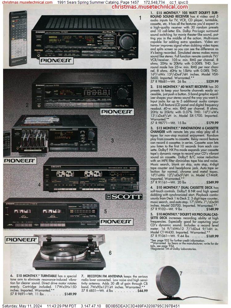 1991 Sears Spring Summer Catalog, Page 1457