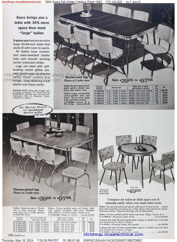 1964 Sears Fall Winter Catalog, Page 1582