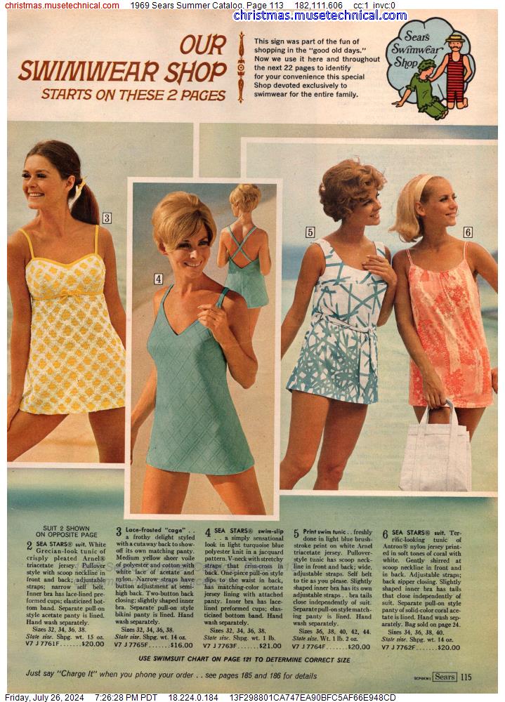 1969 Sears Summer Catalog, Page 113