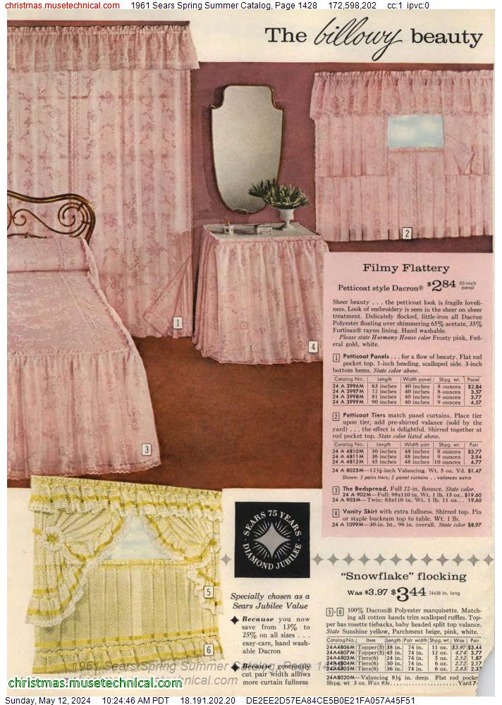 1961 Sears Spring Summer Catalog, Page 1428