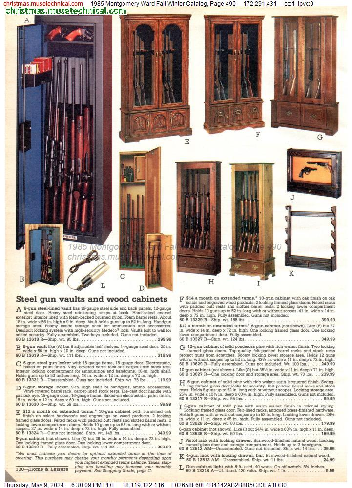 1985 Montgomery Ward Fall Winter Catalog, Page 490