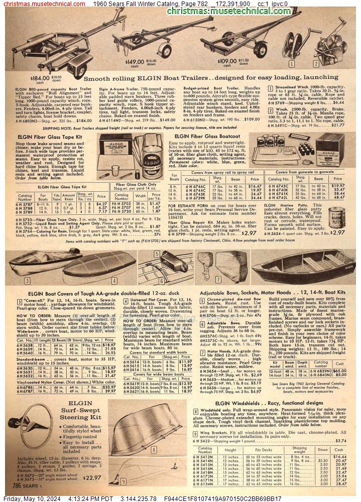 1960 Sears Fall Winter Catalog, Page 782