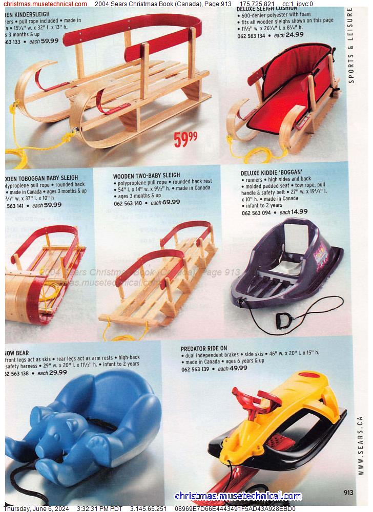 2004 Sears Christmas Book (Canada), Page 913